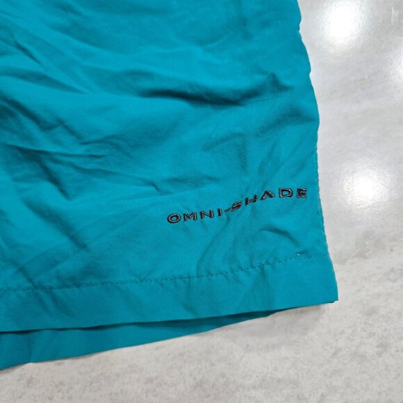 Columbia PFG Backcast III Water Shorts Mens Small Turquoise Blue Mesh Liner SPF - Picture 10 of 11